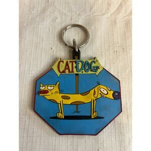 Vintage CATDOG Cat Dog Keychain 1998 Viacom GUC